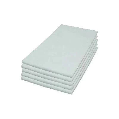 14" x 20" CleanFreak® White Rectangular Orbital Floor Buffing & Light Duty Scrubbing Pads | Box of 5 Thumbnail