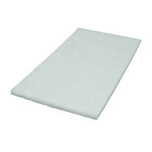 14" x 20" CleanFreak® White Rectangular Orbital Floor Buffing & Light Duty Scrubbing Pad Thumbnail