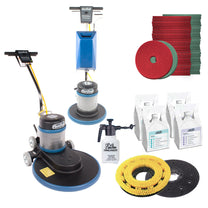 Floor Buffer & Burnisher Package for all Floor Care Including Scrubbing & Burnishing