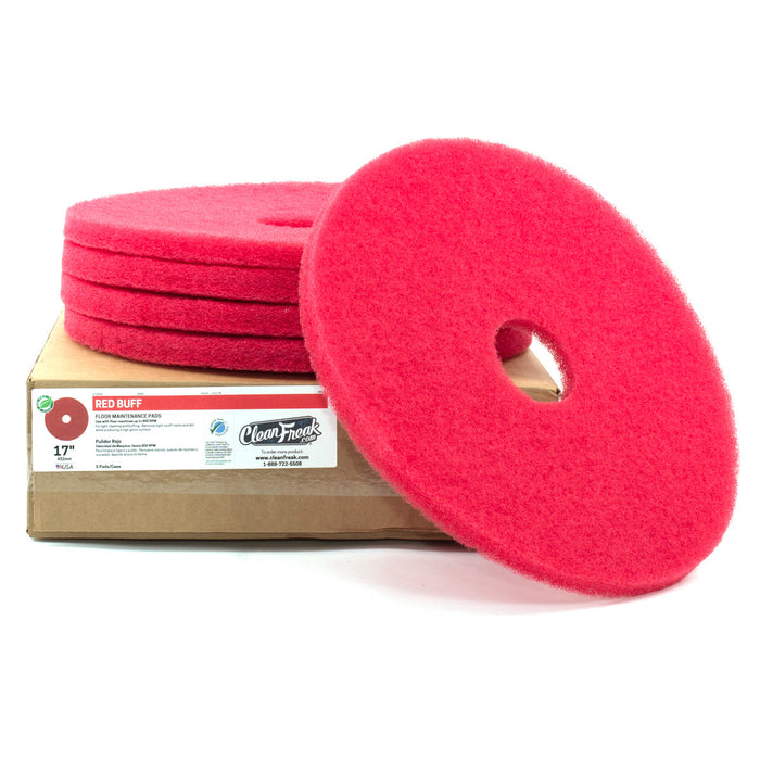 17 inch Red Low Speed Buffer Pads - Case of 5 Thumbnail