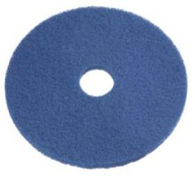 16 inch Round Blue Medium Duty Floor Pads w/ Removable Center Thumbnail