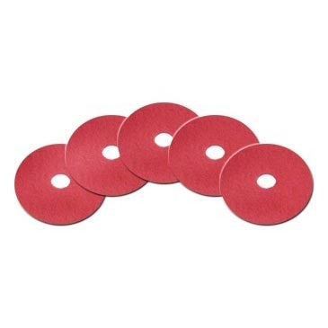 13" Round Red Light Duty Floor Scrubbing Pads | Box of 5