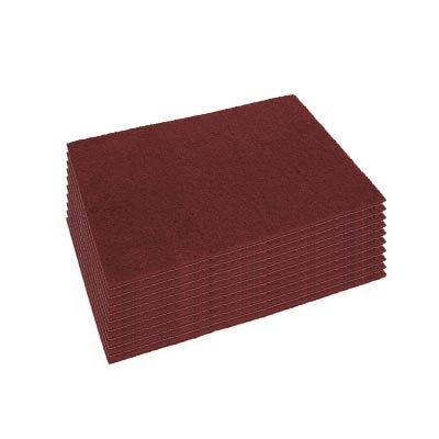 14" x 24" Chemical Free Maroon Dry Stripping Floor Pads - Case of 10 Thumbnail