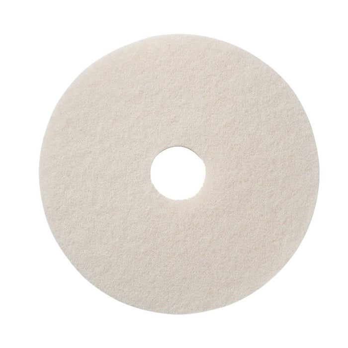 12 inch Round White Floor Buffing Pad w/ Removable Center Hole Thumbnail