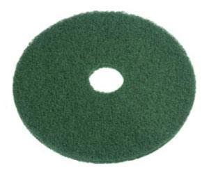 16 inch Green Round Floor Scrubbing Pad w/ Removable Center Hole Thumbnail