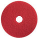 6.5 inch Red Round Floor Scrubbing Pad w/ Removable Center Hole Thumbnail