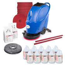 Trusted Clean 'Dura 20' Automatic Floor Scrubbing package with Pads, Chemicals, Squeegees & More Thumbnail