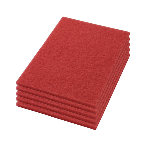 14" x 28" CleanFreak® Red Rectangular Orbital Light Duty Floor Scrubbing Pads | Box of 5 Thumbnail