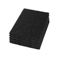 14" x 28" CleanFreak® Black Rectangular Orbital Wet Floor Stripping Pads | Box of 5