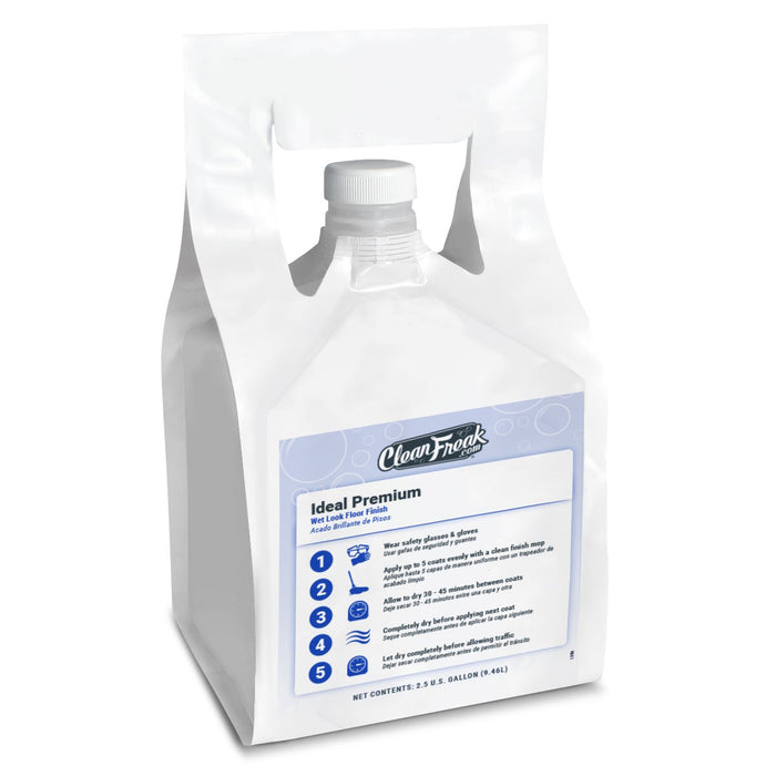 2.5 Gallon FlexMax™ Pouch of CleanFreak® 'Ideal Premium' Wet Look Glossy Floor Finish