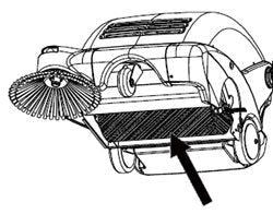 Diagram of the #PMVR01121 Cylindrical Broom for the CleanFreak® EasySweep Vacuum Sweeper