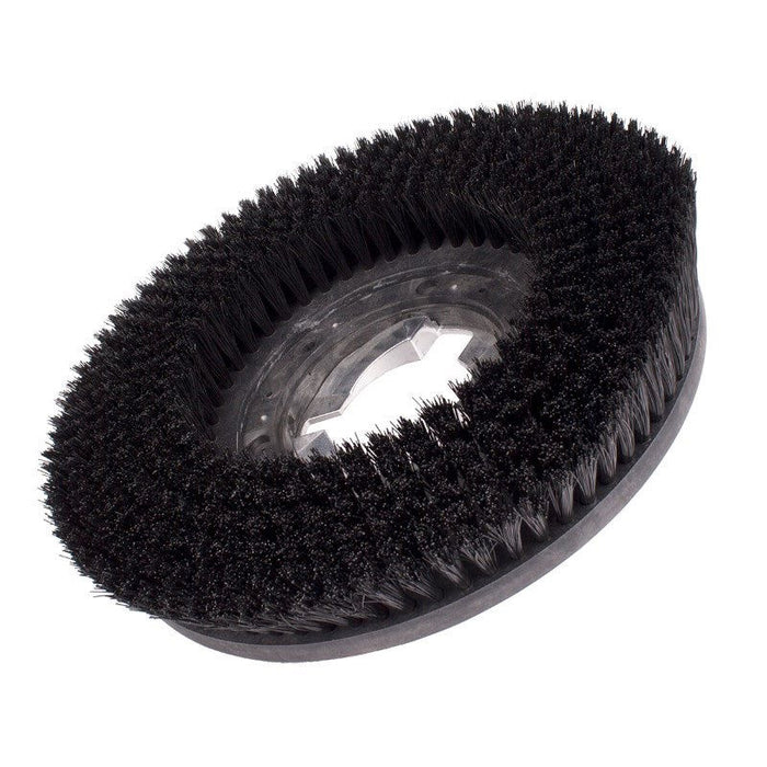 13" Floor Buffer Everyday Floor Scrubbing Brush w/ Clutch Plate (#70111) | Black Nylon Bristles