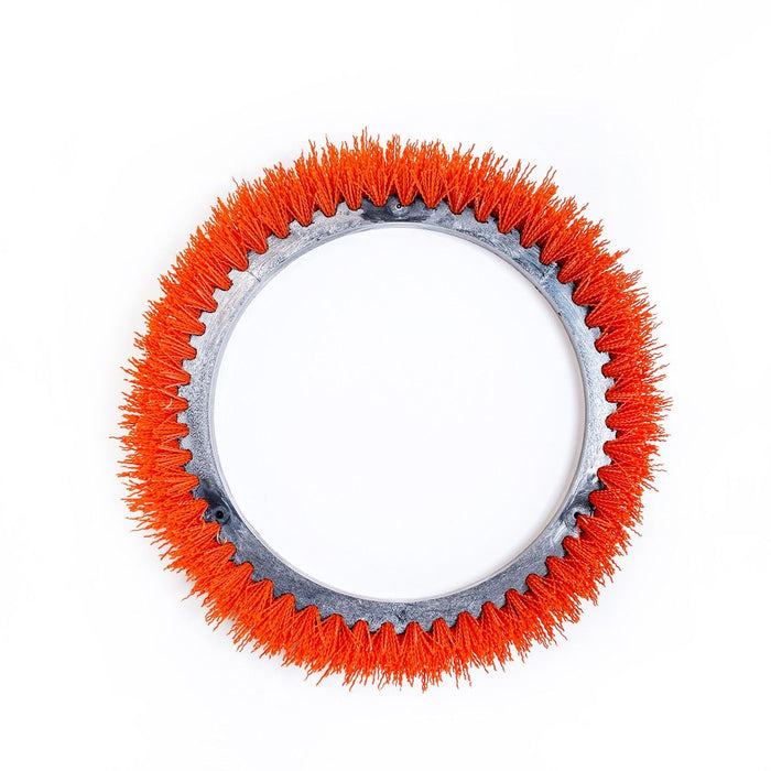 Underneath View of the Oreck® Orbiter® 12" Orange Aggressive Floor Scrubbing Brush (#237047)