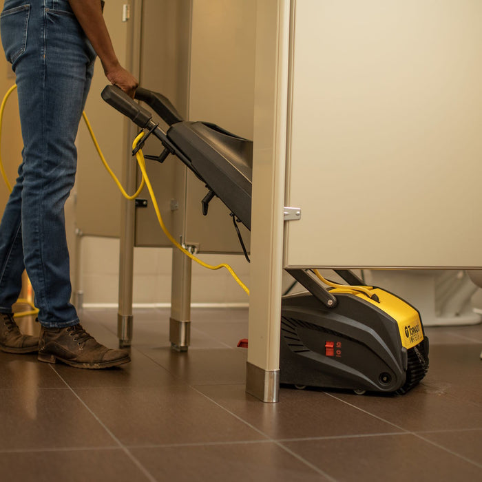 Cleaning a Bathroom Stall with a Tornado Vortex 13 Floor Scrubber Thumbnail