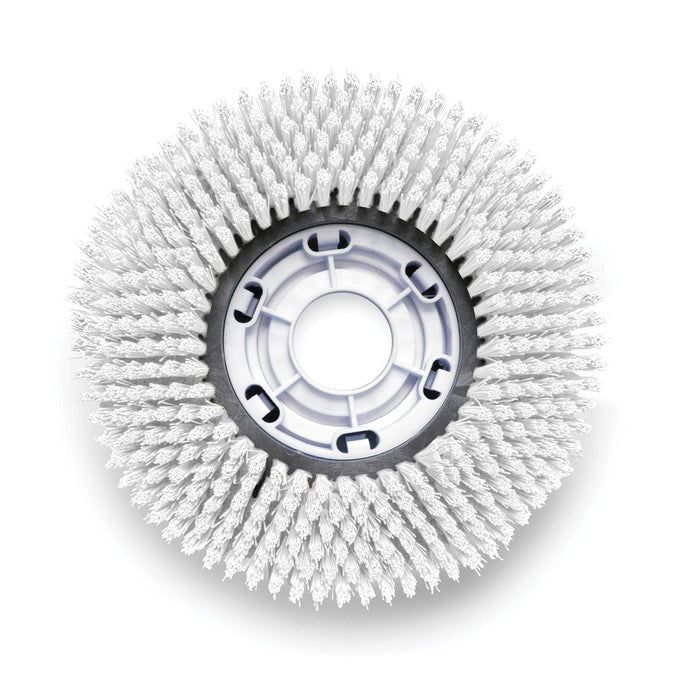 13 inch White Medium Duty Floor Scrubbing Brush for Powr-Flite Crossover 26 inch Rider Scrubber-#39404