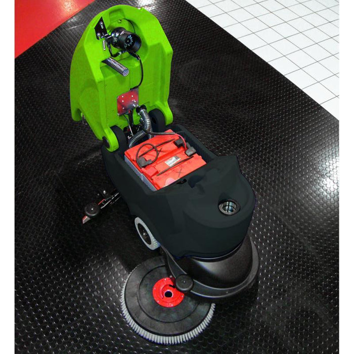 20 inch Supermarket Floor Scrubber - open