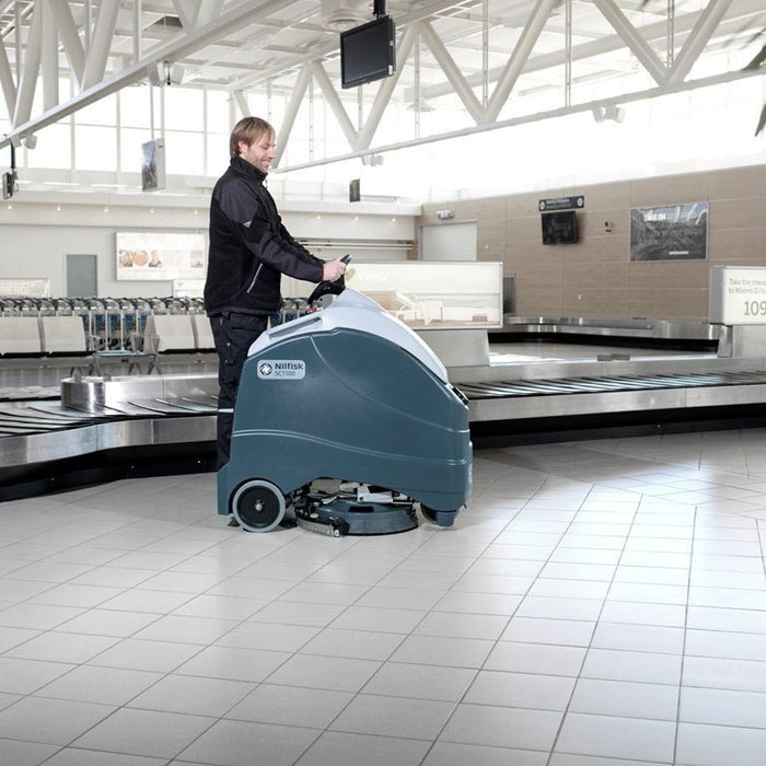 Floor Scrubber Machine  This heavy duty scrubber is capable of