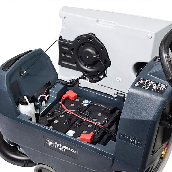 Advance SC401 Compact 17 inch Automatic Floor Scrubber - Batteries
