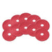 6.5 inch Red Floor Buffing & Scrubbing Pads - Case of 10