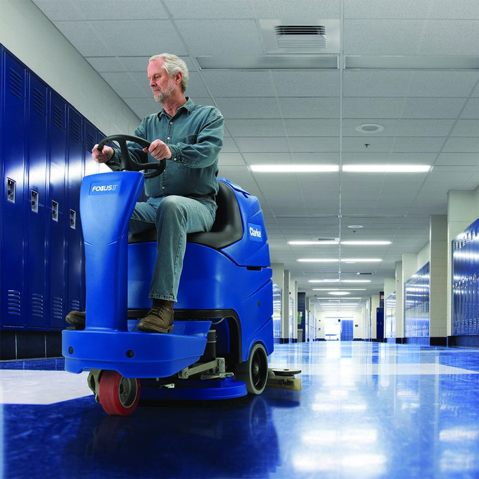 Clarke® Focus® II MicroRider™ Ride On Automatic Floor Scrubber in Use 3