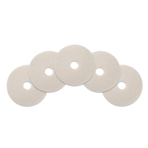 12 inch White Floor Buffing Pads | Box of 5