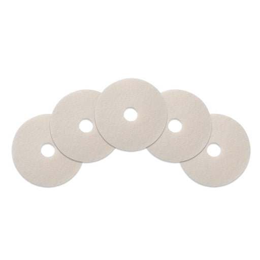 13 inch White Floor Polishing Pads - Box of 5 Thumbnail
