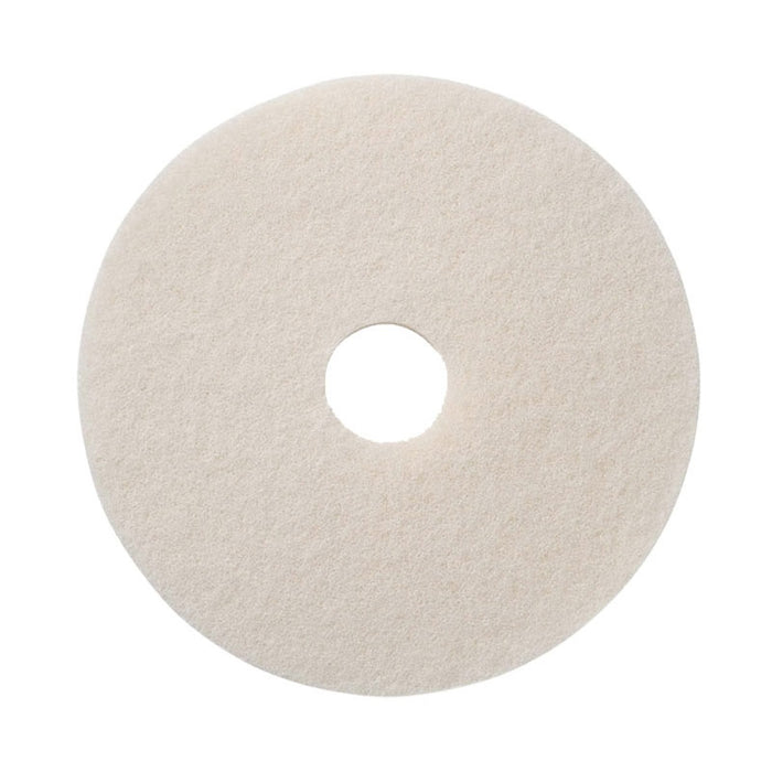 18 inch White Round  Buffing & Light Duty Scrubbing Pad #401218