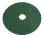 16 inch Green Round Floor Scrubbing Pad w/ Removable Center Hole