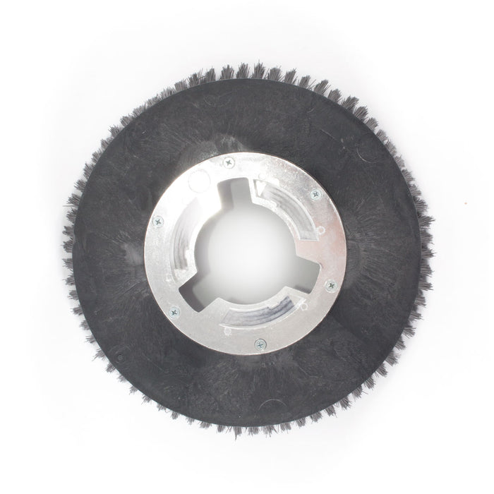 13 inch Nylon Floor Scrubbing Brush w/ Plastic Block & Clutch Plate - Top