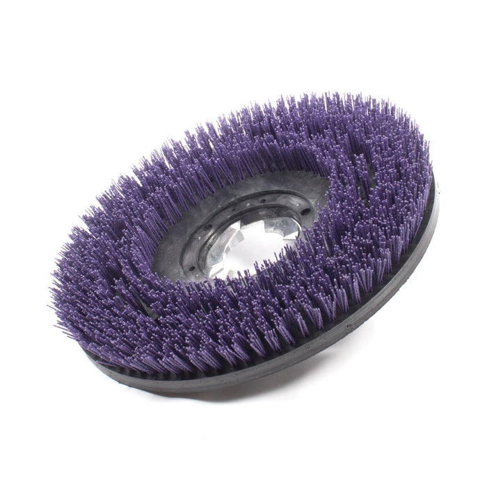 17 inch Floor Buffer Extremely Aggressive Rotary Floor Stripping Brush | 46 Grit Purple Nylon Impregnated Bristles