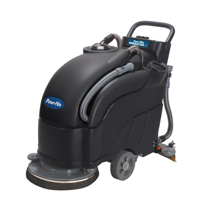 Powr-Flite® Predator 20" Battery Powered Walk Behind Auto Scrubber - Left Angle