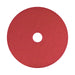 6.5 inch Red Round Floor Scrubbing Pad w/ Removable Center Hole Thumbnail