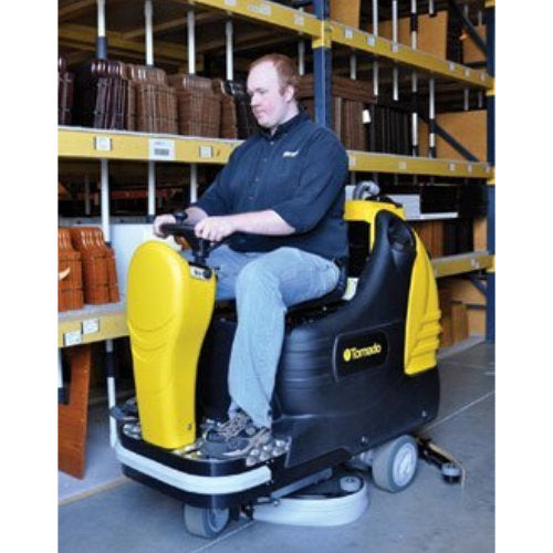 Tornado 28 inch Ride On Floor Scrubber in use Thumbnail