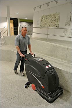 Viper Fang Automatic Floor Scrubber In Action